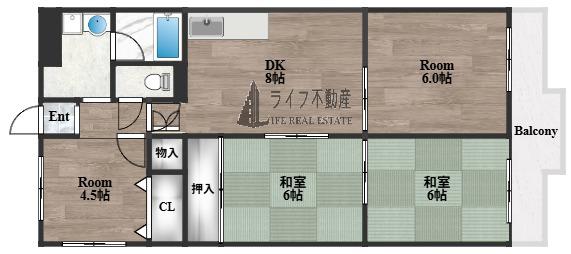 メゾン大邦(4LDK/4階)の間取り写真