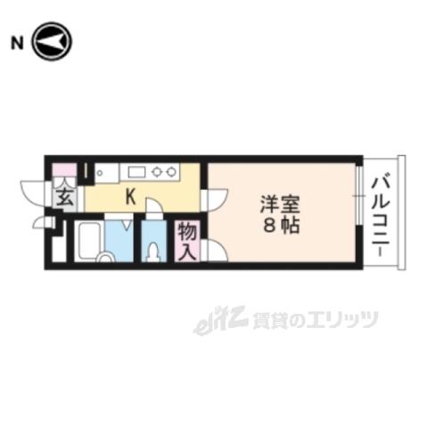 レオパレス東山山麓(1K/3階)の間取り写真
