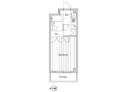 メゾン相模野(1K/1階)の間取り写真