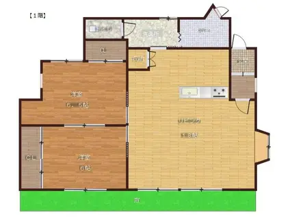 WISTERIA(2LDK/1階)の間取り写真