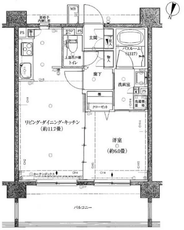クリオ南太田 2階階 間取り