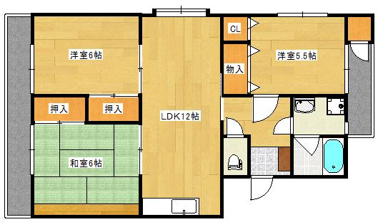 K・B・M井口台(3LDK/4階)の間取り写真