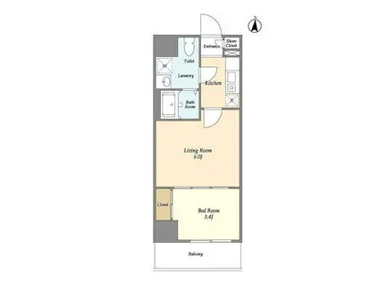 アクシーズタワー浦和岸町III(2K/7階)の間取り写真