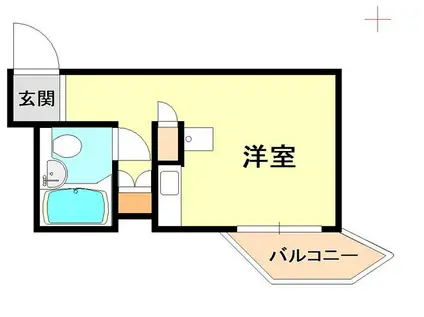 コスモプラザ三宮(ワンルーム/3階)の間取り写真