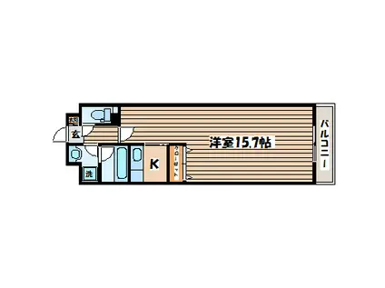 アレクシード晩翠通(1K/7階)の間取り写真