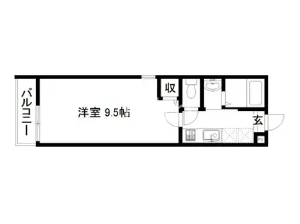 シュミート西洞院(1K/2階)の間取り写真