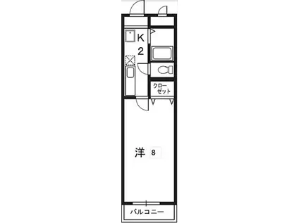 ブリランテのいち(1K/4階)の間取り写真