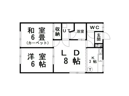 ビーズHT(2LDK/1階)の間取り写真