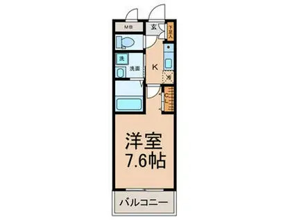 SUN STATE白壁(1K/5階)の間取り写真