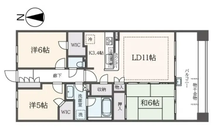 グローブスクエア 2階階 間取り