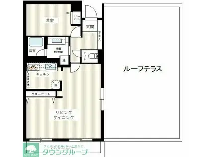 グランベルデ馬込坂(1LDK/4階)の間取り写真