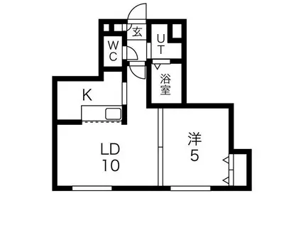 エムズ豊平22(1LDK/4階)の間取り写真