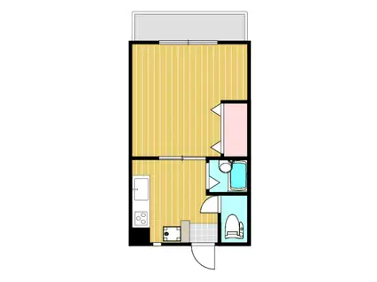 STビル(1DK/3階)の間取り写真