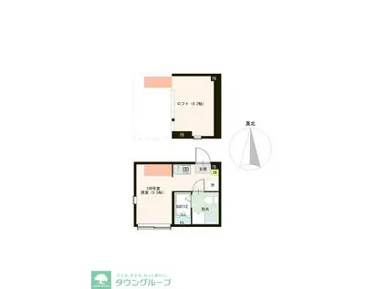 ハーモニーテラス都立家政(ワンルーム/1階)の間取り写真