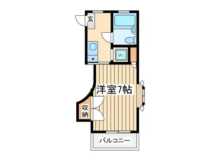 アミ88(1K/3階)の間取り写真