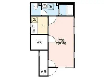 アムール 愛宕館(1K/1階)の間取り写真