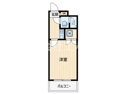 マシャンブル川口(1K/3階)の間取り写真