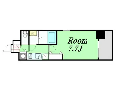 セオリー大阪リバークロス(1K/8階)の間取り写真