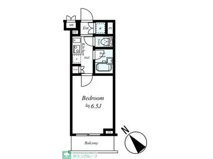 ルーブル桜台(1K/1階)の間取り写真