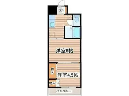 アーバンコート(2K/6階)の間取り写真