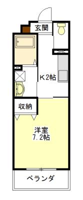 DEAR COURT (1K/2階)の間取り写真