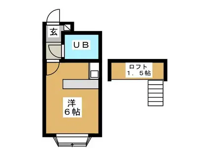 ベルピア馬橋2-2(1K/1階)の間取り写真