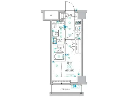 セジョリ横浜ウエストII(1K/7階)の間取り写真