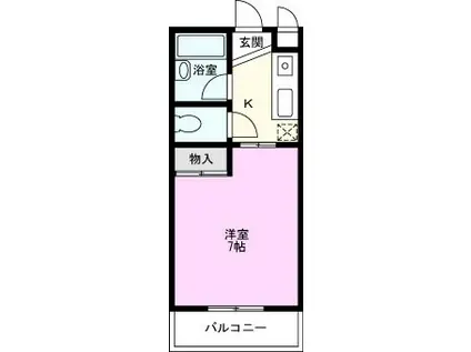 グリーンパーク山下(1K/3階)の間取り写真