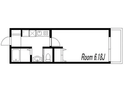 アルファベット大和東(1K/2階)の間取り写真