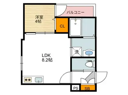 KISHINOSATO ST(1LDK/2階)の間取り写真
