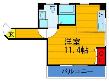 グレイス岡東(ワンルーム/6階)の間取り写真