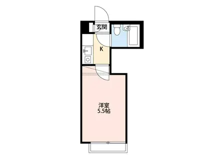 パレノーブル(1K/1階)の間取り写真