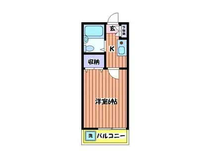 ボブハウス(1K/2階)の間取り写真
