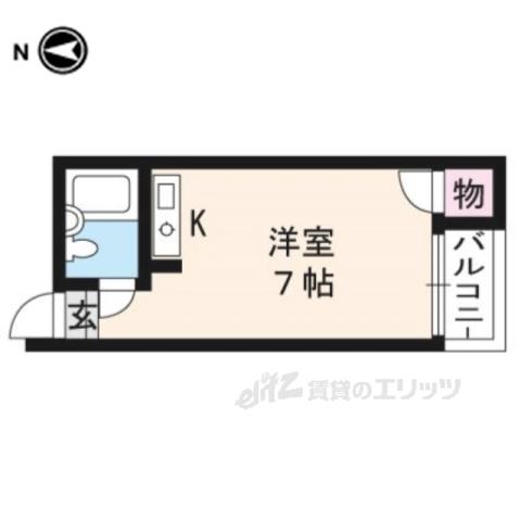 MS太秦(ワンルーム/2階)の間取り写真