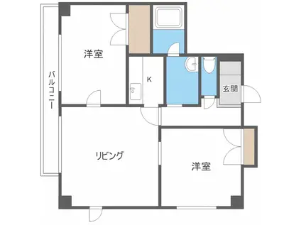 グランステージN26(2LDK/3階)の間取り写真