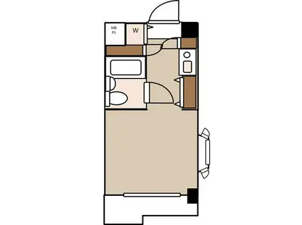 パレ・ド-ル伊勢佐木町南(ワンルーム/2階)の間取り写真