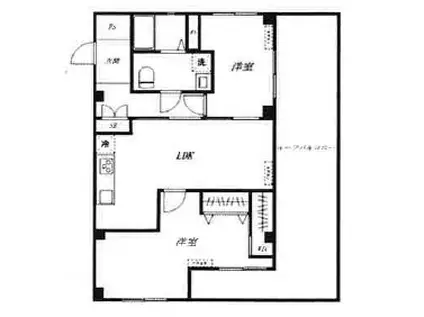 麻布コーポラス(3DK/5階)の間取り写真