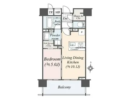 BELISTA押上駅前(1LDK/7階)の間取り写真