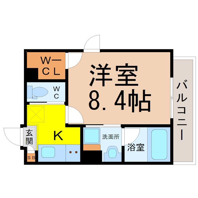 タウンライフ高社(1K/3階)の間取り写真