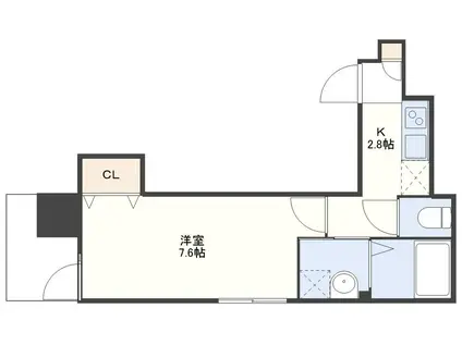 FORBIS丸山町(1K/8階)の間取り写真
