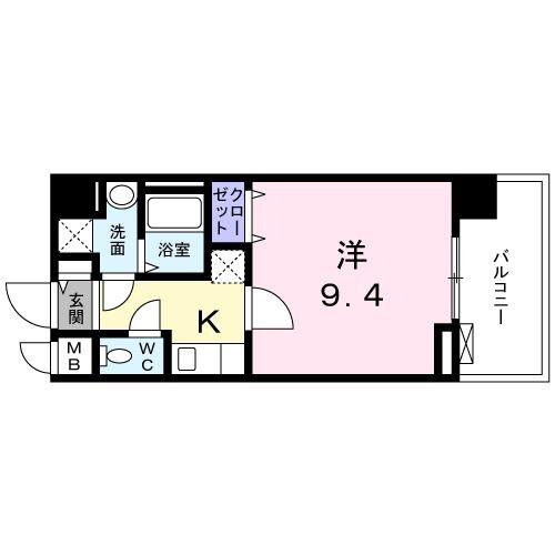 グラン フィル(1K/7階)の間取り写真