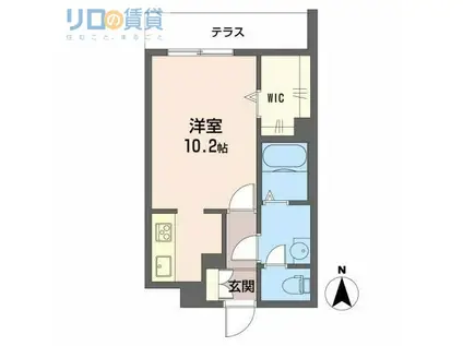 シャーメゾンルミナス(1K/1階)の間取り写真