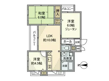 シンフォニー宝ヶ池(3LDK/3階)の間取り写真