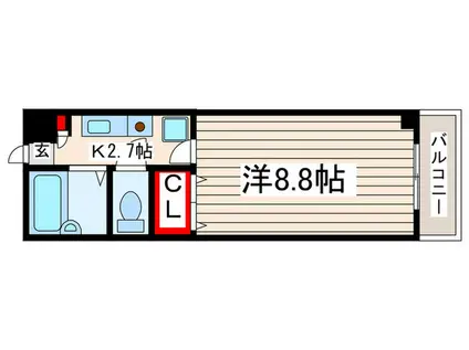 東京メトロ東西線 西葛西駅 徒歩10分 4階建 築25年(1K/1階)の間取り写真