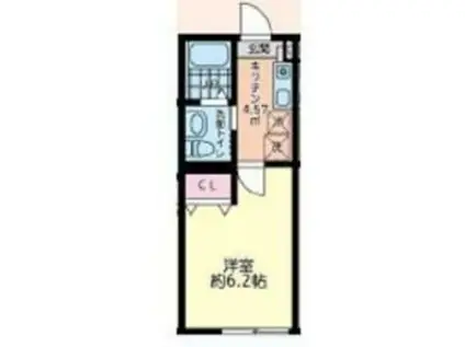 シティハイツ座間1号棟(1K/1階)の間取り写真