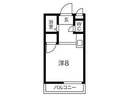 アメニティ天野(ワンルーム/3階)の間取り写真