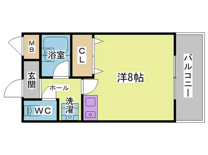 ハイツ浜谷(ワンルーム/3階)の間取り写真