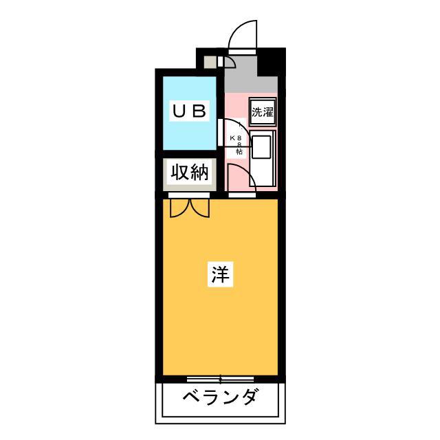 メゾンクレール(1K/3階)の間取り写真
