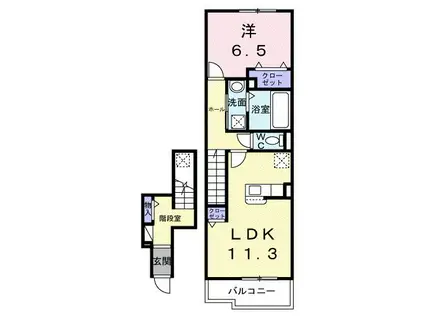 長田3丁目アパートA(1LDK/2階)の間取り写真