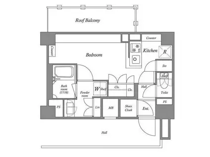 ACP RESIDENCE 亀戸(1K/9階)の間取り写真